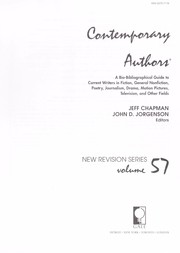 Cover of: Contemporary authors: a bio-bibliographical guide to current writers in fiction, general nonfiction, poetry, journalism, drama, motion pictures, television, and other fields.