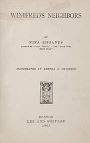 Cover of: Winifred's neighbors