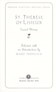 Cover of: St. Thérèse of Lisieux: essential writings