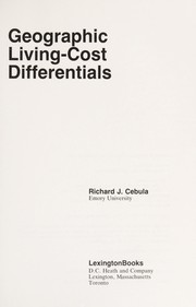 Cover of: Geographic living-cost differentials