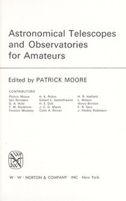Cover of: Astronomical telescopes and observatories for amateurs by Patrick Moore