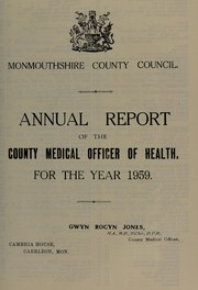 Cover of: [Report 1959] | Monmouthshire (Wales). County Council