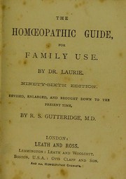 The homoeopathic guide for family use by Joseph Laurie