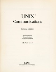 Cover of: UNIX communications