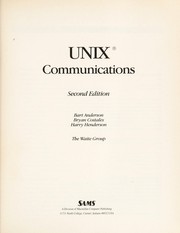 Cover of: UNIX communications