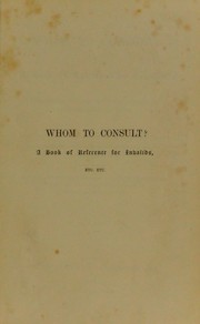 Cover of: Whom to consult? by 