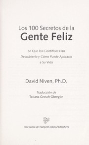Cover of: Los 100 secretos de la gente feliz by Niven, David