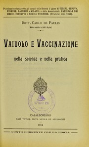 Vaiuolo e vaccinazione by Carlo De Paulis