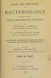 Cover of: Atlas and principles of bacteriology