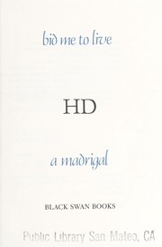 Cover of: Bid me to live by H. D. (Hilda Doolittle)