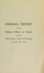 Cover of: [Report 1941] | Cambridgeshire (England). County Council