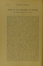 Cover of: Notes on the treatment of apoplexy