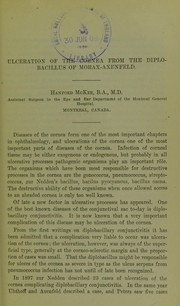 Ulceration of the cornea from the diplobacillus of Morax-Axenfeld by Samuel Hanford McKee