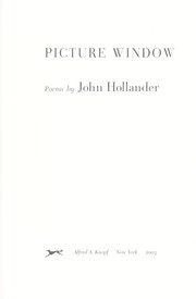 Cover of: Picture window: poems
