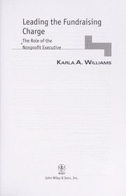 Cover of: Leading the fundraising charge by Karla A. Williams