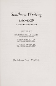 Cover of: Southern writing, 1585-1920.
