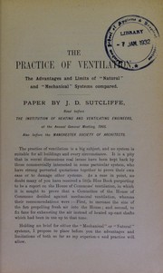 The practice of ventilation by J.D. Sutcliffe