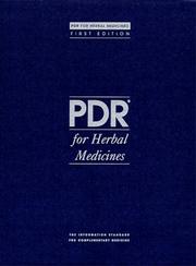 Cover of: PDR for Herbal Medicines (Physician's Desk Reference for Herbal Medicines)