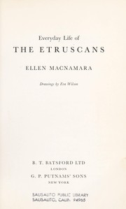 Cover of: Everyday life of the Etruscans by Ellen Macnamara