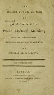 The description and use of Nairne's patent electrical machine by Edward Nairne