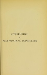 Cover of: Introduction to physiological psychology