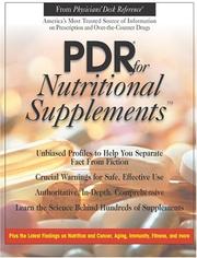 Cover of: PDR for Nutritional Supplements by 