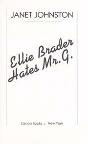 Cover of: Ellie Brader hates Mr. G.