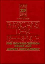 Cover of: Physicians Desk Reference for Nonprescription Drugs and Dietary Supplements 2004 (Physicians' Desk Reference (Pdr) for Nonprescription Drugs and Dietary Supplements)
