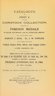 Catalogue of part v of the Comstock collection ... also consignments from Harvey J. King, Dr. J. Fowler ... by Lyman Haynes Low