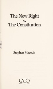 Cover of: The New Right v. the Constitution