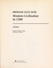 Cover of: Western civilization to 1500 by Walther Kirchner