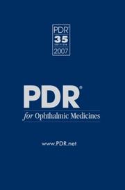 Cover of: PDR for Ophthalmic Medicines 2007 (Physicians' Desk Reference (Pdr) for Ophthalmic Medicines)