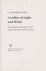 Cover of: Conflict of light and wind by C. Christopher Soufas