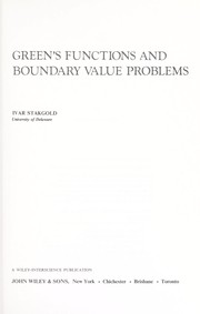 Cover of: Green's functions and boundary value problems by Ivar Stakgold