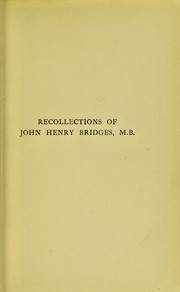 Cover of: Recollections of John Henry Bridges M.B.
