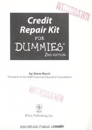 Cover of: Credit repair kit for dummies