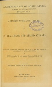 Cover of: A revision of the adult cestodes of cattle, sheep and allied animals ...