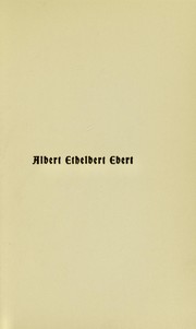 Cover of: Albert Ethelbert Ebert