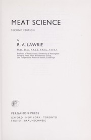 Cover of: Meat science by R. A. Lawrie