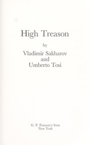 Cover of: High treason by Vladimir Sakharov