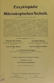 Cover of: Enzyklopädie der mikroskopischen technik.