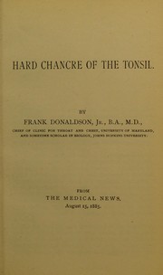 Cover of: Hard chancre of the tonsil