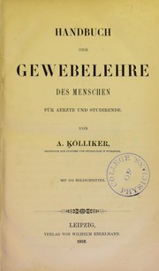Cover of: Handbuch der Gewebelehre des Menschen: f©ơr Aerzte und Studirende