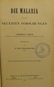 Cover of: Die Malaria nach den neuesten Forschungen