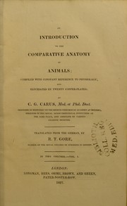 Cover of: An introduction to the comparative anatomy of animals : compiled with constant reference to physiology, and elucidated by twenty copper-plates