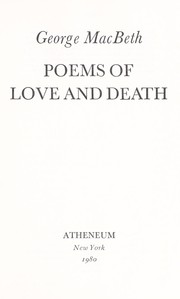 Cover of: Poems of love and death