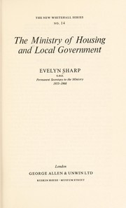 Cover of: Ministry of Housing and Local Government