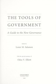 Cover of: The tools of government: a guide to the new governance