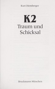 Cover of: K 2: Traum und Schicksal