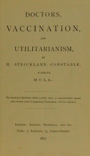 Cover of: Doctors, vaccination, and utilitarianism ..